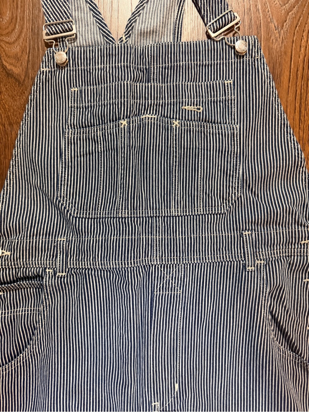 Gap Women’s Railroad Stripe Baggy Overalls Size Large